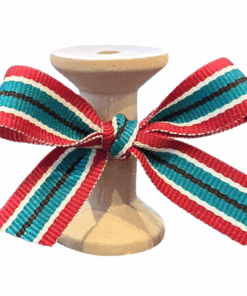 No 222 – Chocolate, Red, Light Cream & Peacock 15mm