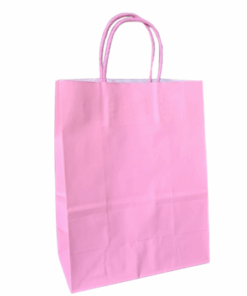 Eco Bag – A4 Light Pink on White Kraft