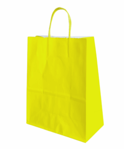 Eco Bag – A4 Yellow on White Kraft