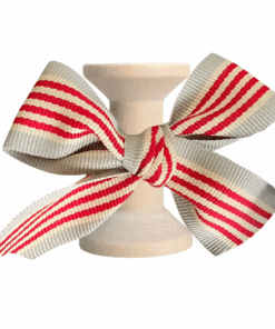 No 156 – Stone Red Cream Stripe 30mm