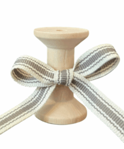 No 101 – Striped Cotton – Natural & Taupe