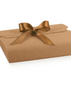 Favour Box – Brown Ribbed Kraft 130 x 90 x 40mm