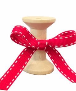 No 005 – Red & White Saddle-stitch 10mm