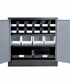 Black & Silver – Linbin ® Storage Bin Half Size Cabinet Kit