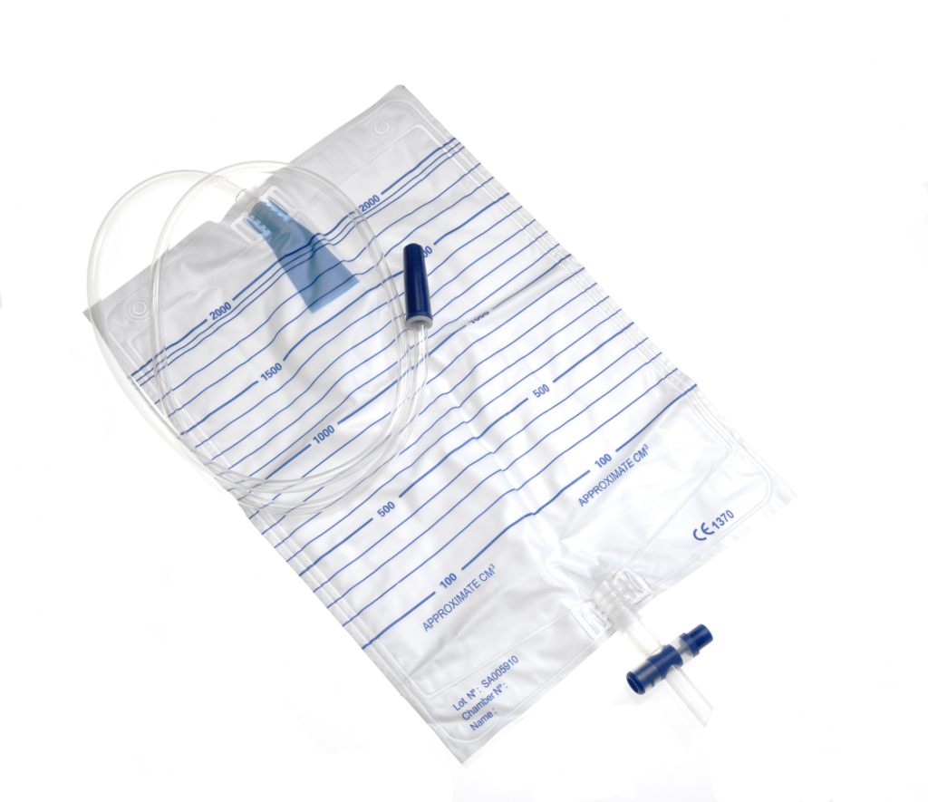Urine Bag 2000ml & Push Valve – 10 Unit