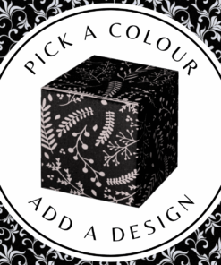 Design Cube Box (L) – Black Kraft 200 x 200 x 200mm