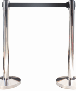 Retractable Queue Barrier with Black Belt