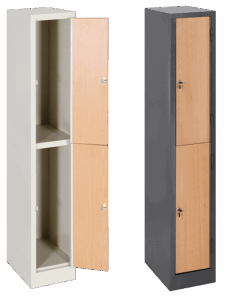 Steel Lockers with Wooden Doors
