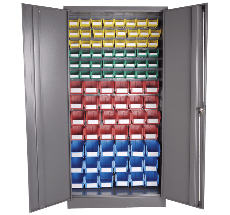 Louvre Panel & Linbin ® Storage Bin Cabinet Kit 1