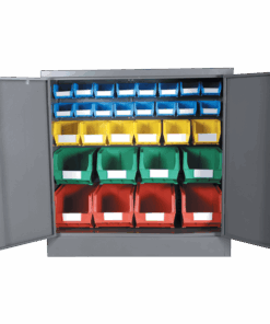 Louvre Panel & Linbin ® Storage Bin Half Size Cabinet Kit 2