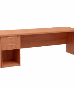 Office Desk with 2 Drawer Lever Arch Pedestal