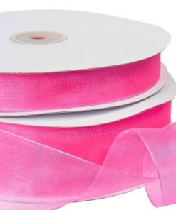 Shocking Pink Organza Ribbon 40mm x 100m