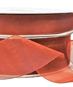 Rust Organza Ribbon 40mm x 100m