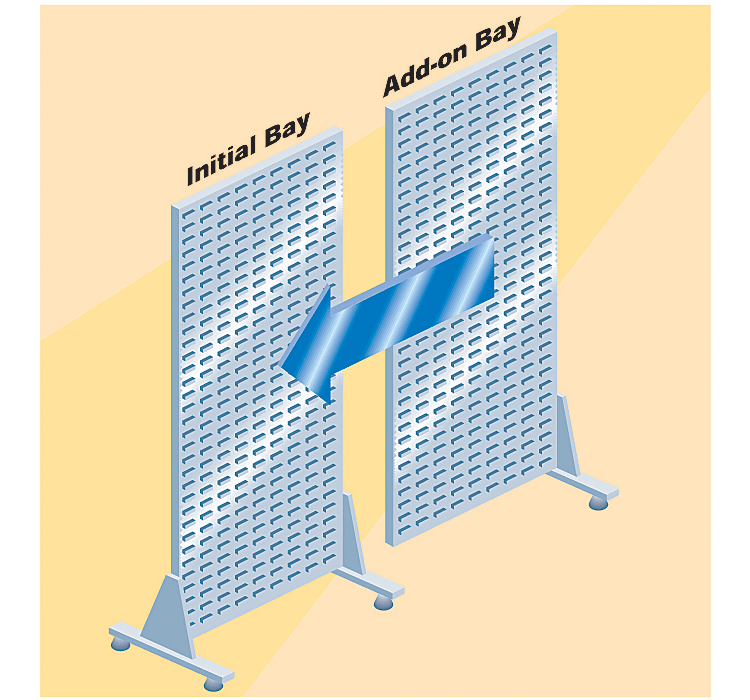 Add-On Unit For Single Sided Free Standing Louvre Panel