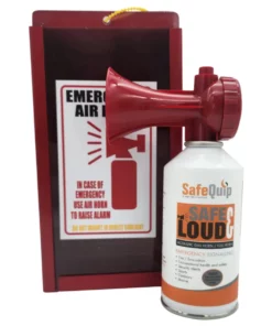 Safequip Air Horn - 135ml with Red Wall-Mountable Metal Case