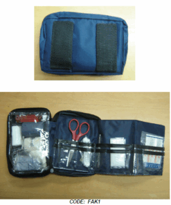 First aid kit basic kit – blue or red with velcro straps