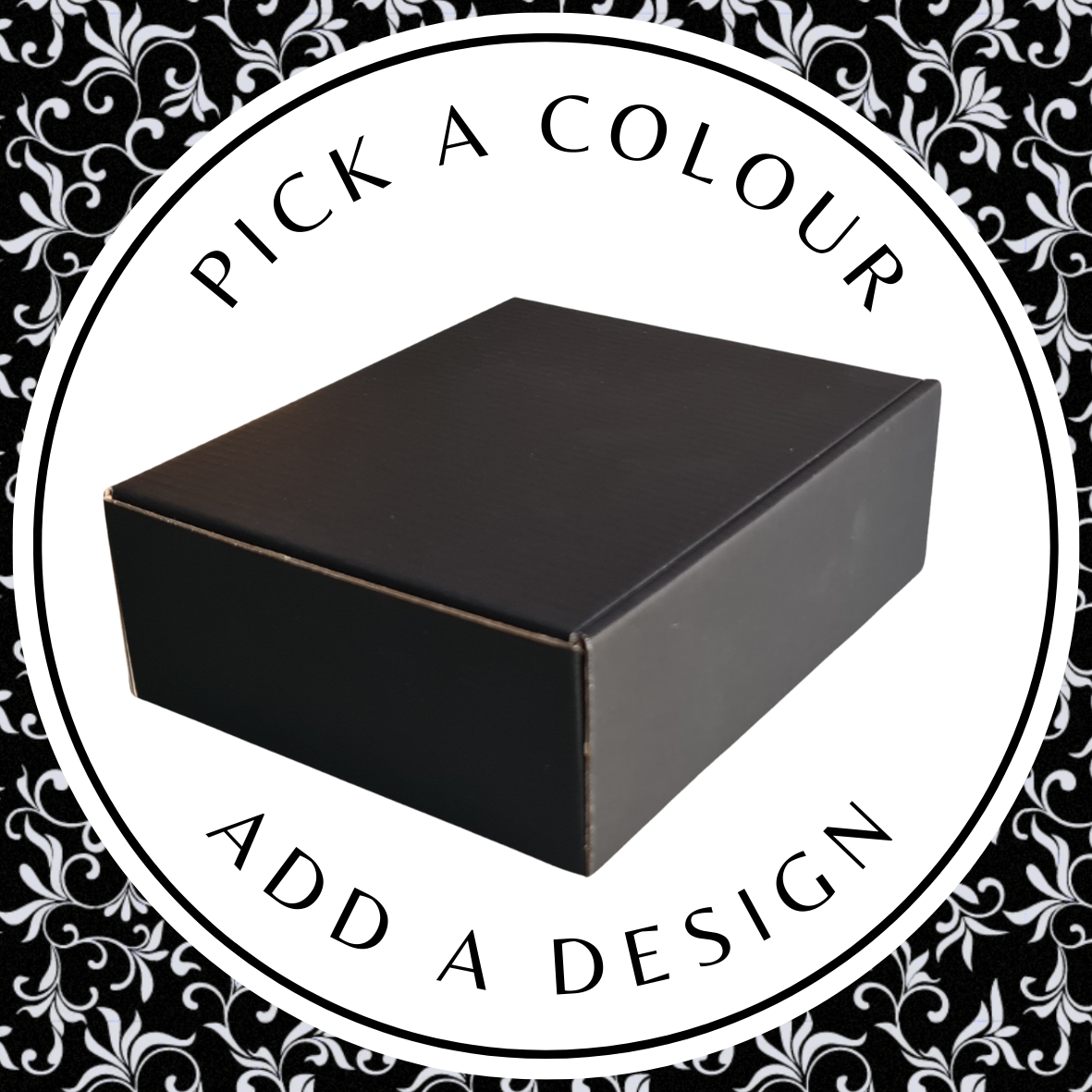 Design Shipper (M) – Black Kraft 220mm x 180mm x 75mm