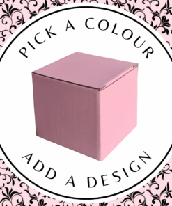 Design Cube Box (L) – Pink Kraft 200 x 200 x 200mm