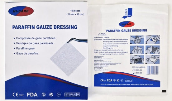 Gauze Dressing Parafin 10x10cm (10’s)