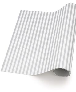 Thin Stripe – Silver on Pearl (50m x 50cm Roll)