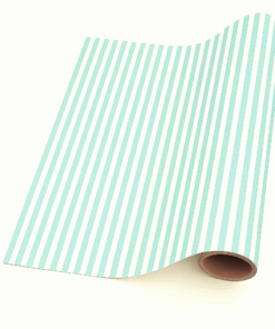 Thin Stripe – Turquoise & White (5m x 50cm)