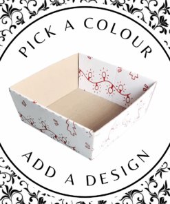 Design Hamper Tray (Standard) – White Kraft 210 x 210 x 95mm