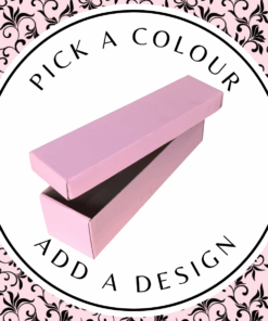 Design Wine Box – Pink Kraft 405 x 102 x 100mm