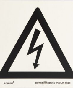 Photoluminescent Sign - Electricity Warning - 190 x 190mm - SIGNPEW190