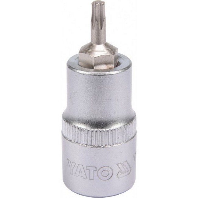 Torx Bit Socket - Male - Chrome Vanadium - 1/2" Connector - Standard Length - T20 x 50mm - YT-04310