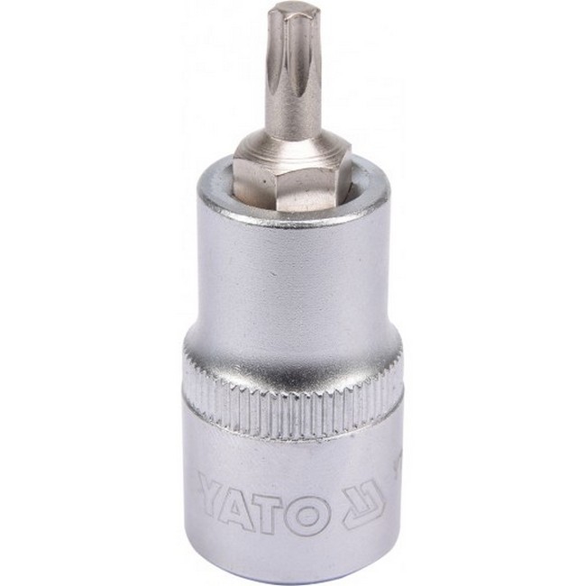 Torx Bit Socket - Male - Chrome Vanadium - 1/2" Connector - Standard Length - T27 x 50mm - YT-04312