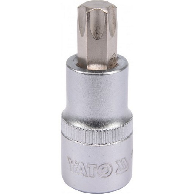 Torx Bit Socket - Male - Chrome Vanadium - 1/2" Connector - Standard Length - T55 x 50mm - YT-04317