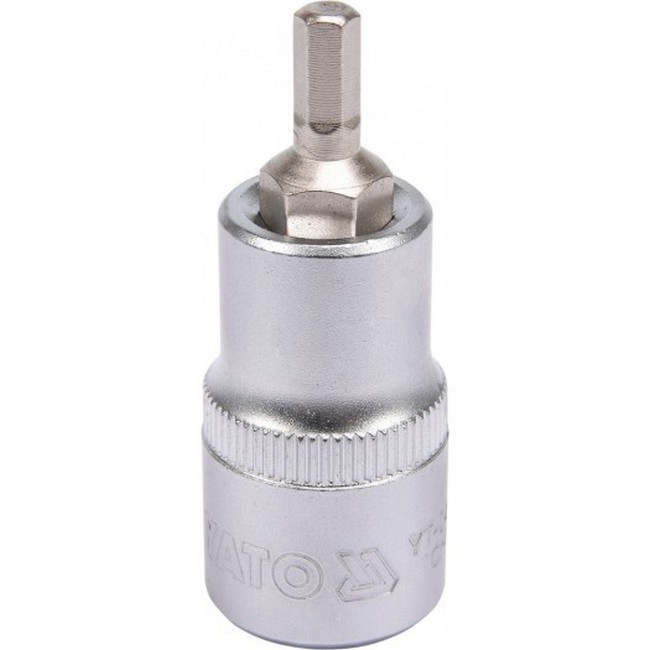 Hex Bit Socket - Chrome Vanadium - 1/2" Connector - Standard Length - HEX 5 x 50mm - YT-04381