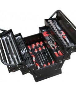 Tool Set - Sockets, Spanners, Drivers and Pliers - Metal Cantilever Box - Chrome Vanadium - 64 Piece - YT-38950