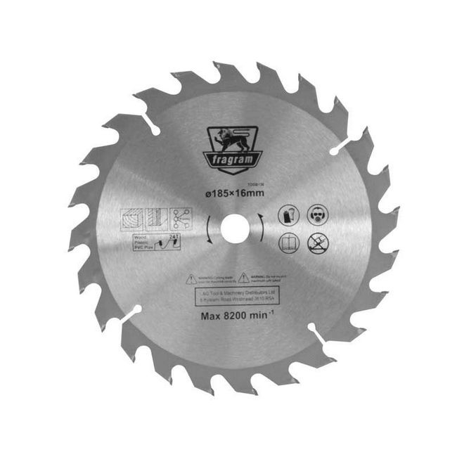 Wood Cutting Blade - Ø185mm x 16mm - 24T - TOOB136