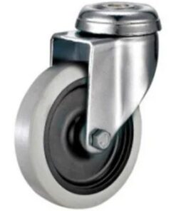 Castor Wheels - Thermoplastic Rubber - Bolt Hole - Swivel - 100mm - TOOC511