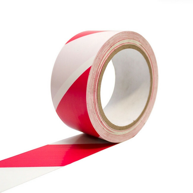 Floor Tape - COBAtape Vinyl Marking - 33 m x 5 cm - White and Red - TP130302