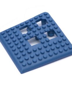 Floor Tile Corner - Flexi-Deck Interlinking Anti-Slip Drainage PVC Mat - Blue - Pack of 4 - FD020004
