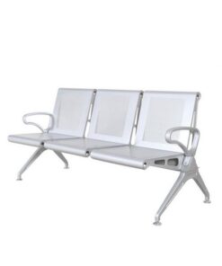 Airport Bench - Indoor Waiting Room Seat - Mild Steel - Heavy Duty - Three Seater - Flat Pack - 185 x 67 x 82 cm - PD03