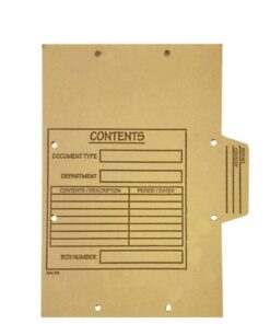 Document Dividers for Archive Storage Box - Backing Board Side - A4 - Pack of 100 - ARC005