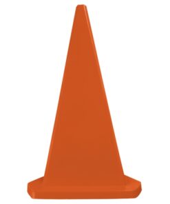 Safety Cone - Triangular - Hard Plastic - Parking Bollard - 100cm - Orange - MBOL1MO