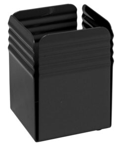 Pencil Holder - Fluted Steel Range - Metal - 7.5 x 7.5 x 10 cm - Colour Options - 535BL