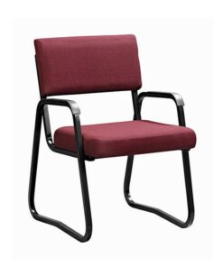 Office Chair - Economy - Arm - Skid Base - 88 x 60 x 60 cm - SE015-burgundy