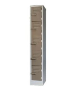 Steel Locker - Metal - 5 Tier - Five Door - 180 x 30 x 45 cm - LOC005-ivorykaroo