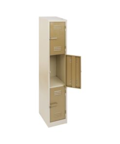 Steel Locker - Metal - 3 Tier - Three Door - 180 x 30 x 45 cm - LOC003-ivorykaroo