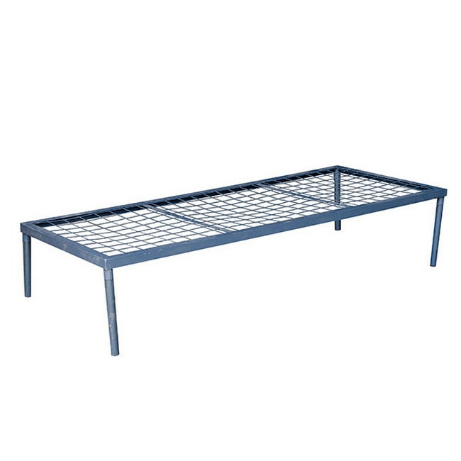 Steel Single Divan Bed - 190 x 76 cm - DB01-grey