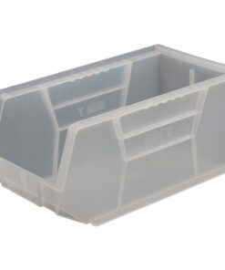 Stack & Hang Parts Storage Bin - Small Plastic Container - Size 7 - 37.5 x 21 x 18 cm - Clear - BIN-7-CLEAR