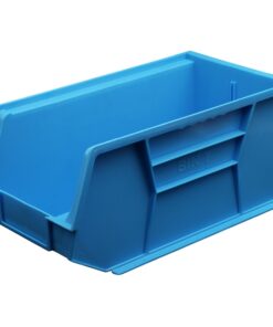 Stack & Hang Parts Storage Bin - Small Plastic Container - Size 7 - 37.5 x 21 x 18 cm - Blue - BIN-7-BLUE