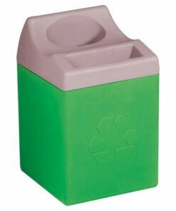 Plastic Recycle Battery Bin - Modulus - 33 x 33 x 66cm - Colour Options - RECMDBBGN