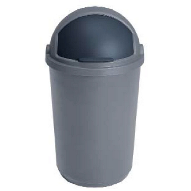 Plastic Rubbish Bin - Push Bin - 50L - Granite - 028GT