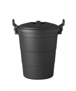 70L Dust Bin - Plastic - With Lid - Black - Pack of 5